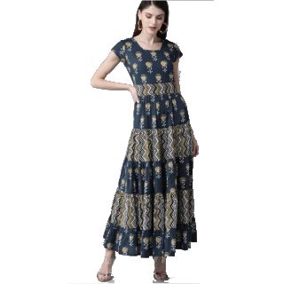 AKS Floral Print A-line Dress at Rs.990